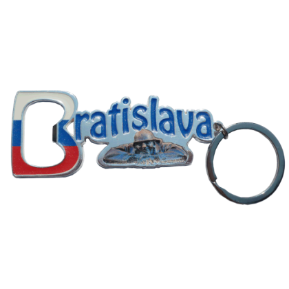 Kovová kľúčenka Bratislava