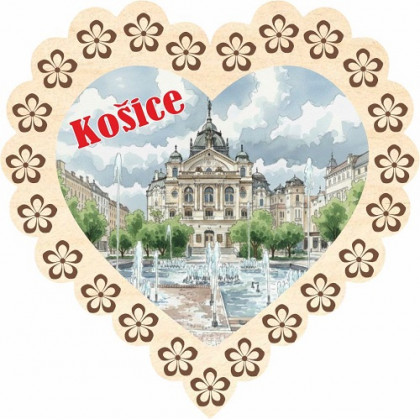 Magnetka srdiečko Košice 08