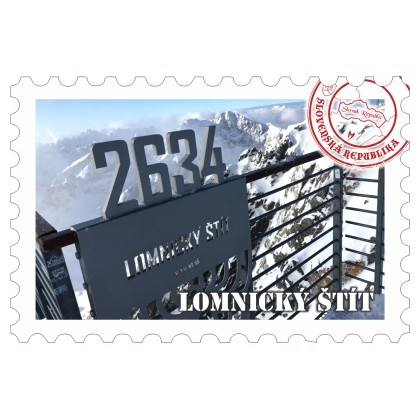 Magnetka známka Vysoké Tatry 07 - Lomnický štít