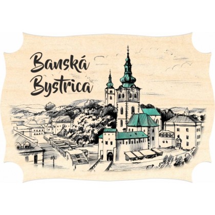Magnetka drevená Banská Bystrica 01