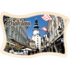 Magnetka drevená Bratislava 03 vlajka