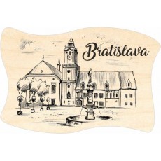 Magnetka drevená vlajka Bratislava 09