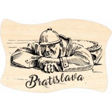 Magnetka drevená vlajka Bratislava 10