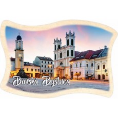 Magnetka drevená vlajka Banská Bystrica 02