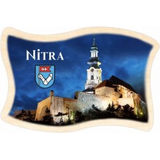 Magnetka drevená Nitra 01 vlajka