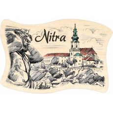 Magnetka drevená Nitra 06 vlajka