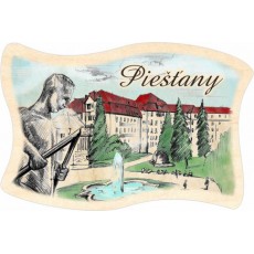 Magnetka drevená vlajka Piešťany 02