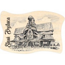 Magnetka drevená Stará Bystrica 01 vlajka