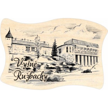 Magnetka drevená Vyšné Ružbachy 02 vlajka
