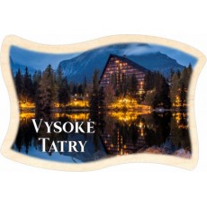 Magnetka drevená vlajka Vysoké Tatry 04