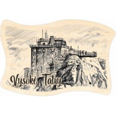 Magnetka drevená vlajka Vysoké Tatry 05