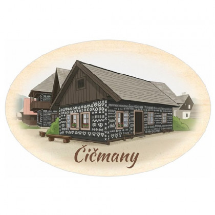 Magnetka ovál Čičmany 01