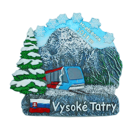 Magnetka Vysoké Tatry Hrebienok zima kompozitná