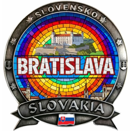 Magnetka kovová Bratislava 09 Dekokov strieborná