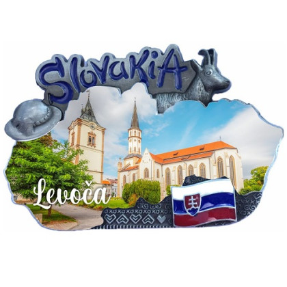 Magnetka mapa Levoča 01