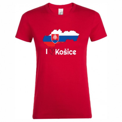 Tričko I Love Košice mapa dámske