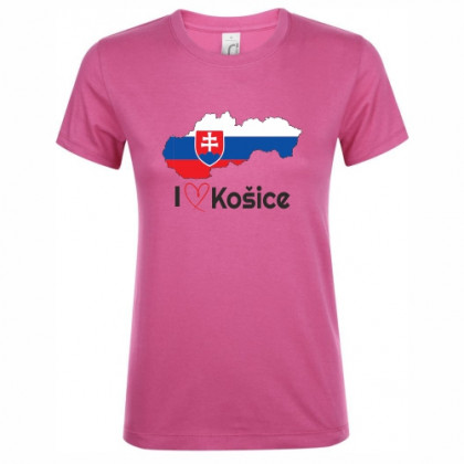 Tričko I Love Košice mapa dámske
