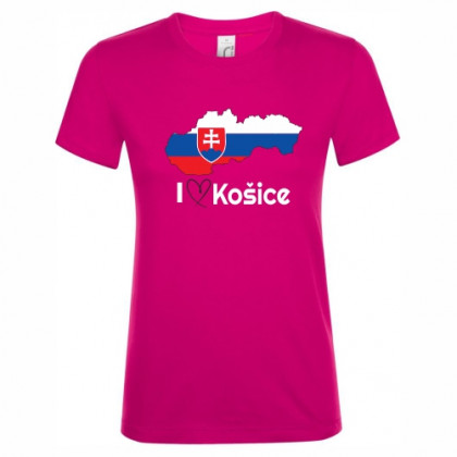 Tričko I Love Košice mapa dámske