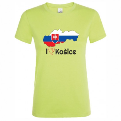 Tričko I Love Košice mapa dámske