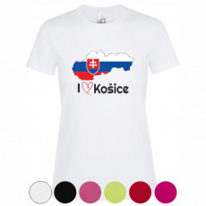 Tričko I Love Košice mapa dámske