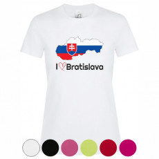 Tričko I Love Bratislava mapa dámske
